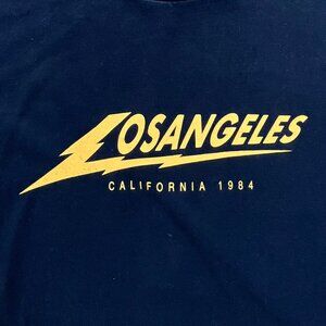 J GALT VINTAGE LOS ANGELES 1984 Men’s Black Graphic Tee Shirt sz L
